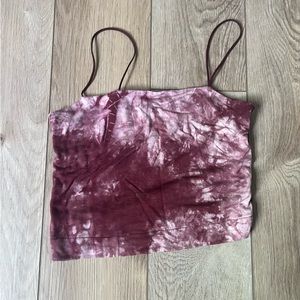 american eagle purple tie dyed tank top